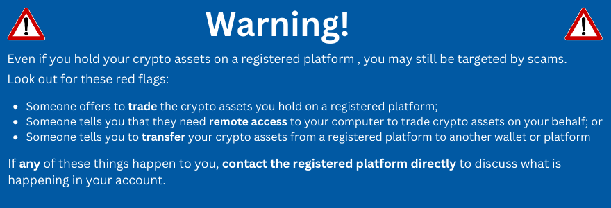 Crypto Trading Platform Warning