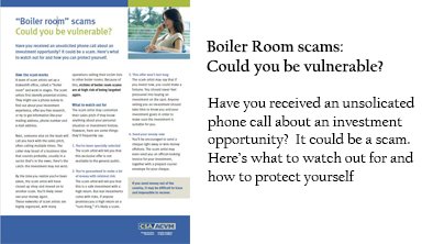 Boiler Room Scams