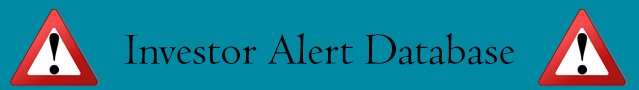 Investor Alert Database